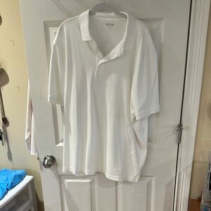 Lands' End Men's White Polo Shirt